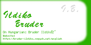 ildiko bruder business card